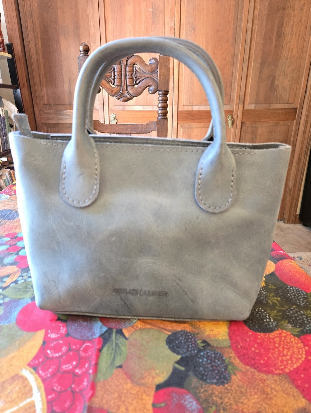 Portland Leather Goods *Zipper* Small Raindrop Convertible Handbag in Aqua